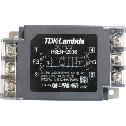 TDK Lambda Noise Filter RSEN Standard Type 250V 16A RSEN-2016 1 piece