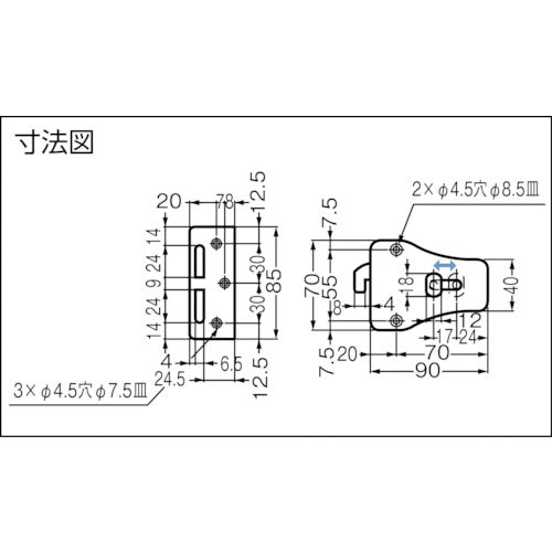 SUGATSUNE (140183254) HC-70H Stainless steel sliding door surface-mounted lock HC-70H 1 S