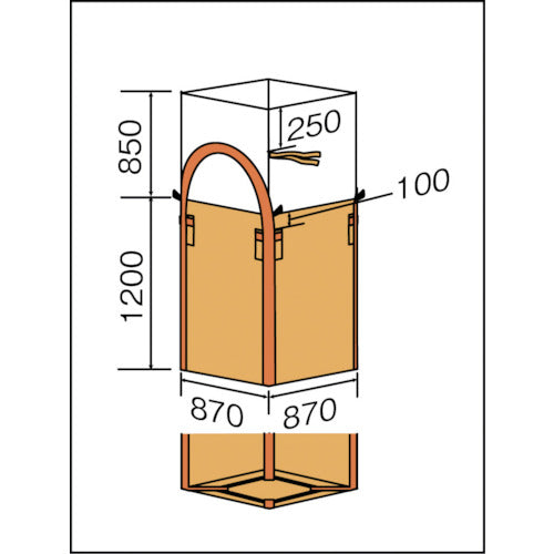 吉野 コンテナバッグ角型1t 汎用タイプ YS-CB-1200NC 1 個