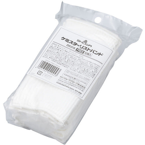 SHOWA ケミスターリストバンド (10枚入) ホワイト フリーサイズ DS015 1 袋