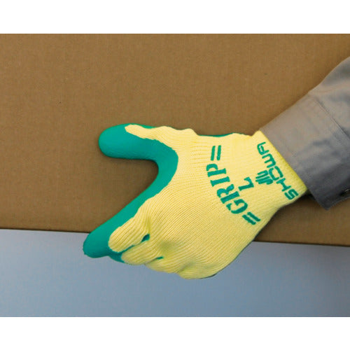 SHOWA 天然ゴム背抜き手袋 NO313グリップ(ソフトタイプ) 3双入り ブラック Mサイズ NO313-MBK 1 PK