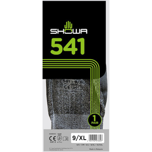 SHOWA 내절창 장갑 No541 케미스터 팜 장갑 블랙 XL 사이즈 NO541-XLBK 1 쌍