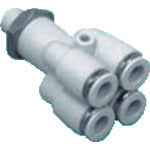 CKD Tube Fittings New Joint Stainless Steel Type (Double Y-Shaped R) Applicable Tube Outer Diameter 4mm Connection Port Size R1/8 ZW-WY4-6-P4 1 pc