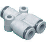 CKD チューブ継手 ニュージョイントステンレスタイプ(Y形チーズ) 適合チューブ外径4mm/4mm ZW-Y44-0-P4 1 個