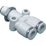 CKD Tube Fittings New Joint Stainless Steel Type (Double-mouth Y-shaped Tee) Applicable Tube Outer Diameter 4mm Connection Port Size M5 x 0.8 ZW-Y4-M5-P4 1 pc