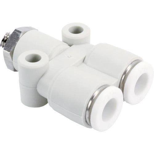 CKD チューブ継手 ニュージョイントステンレスタイプ(両口Y形チーズ) 適合チューブ外径6mm 接続口径M5×0.8 ZW-Y6-M5-P4 1 個