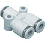 CKD チューブ継手 ニュージョイントステンレスタイプ(Y形チーズ) 適合チューブ外径8mm/8mm ZW-Y88-0-P4 1 個