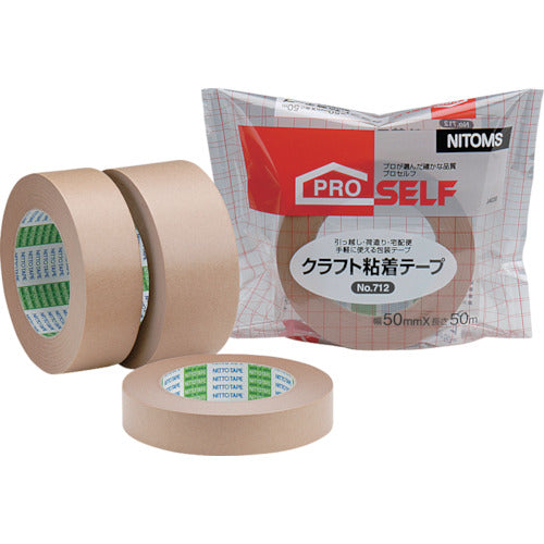 Nitto Kraft Adhesive Tape No. 712 50 x 50 J4030 1 roll