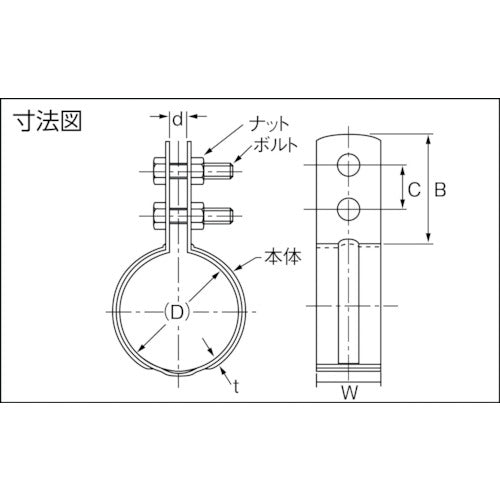 AKAGI 立バンド“ステン組式立バンド” 15A A10350-0017 1 個