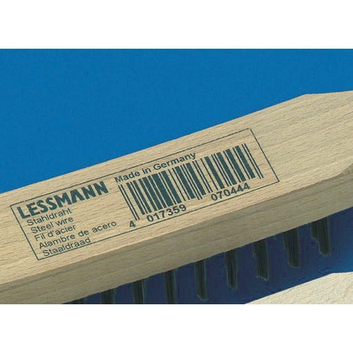 LESSMANN 剣先3行 木柄ハンドブラシ ステンレス線 103731 1 本