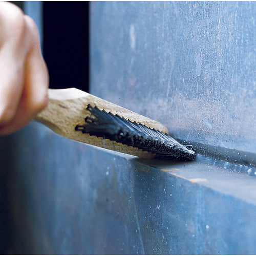 LESSMANN 3-row rivet wooden handle hand brush stainless steel wire 120811 1 piece