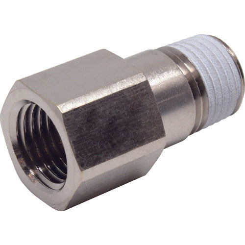 PISCO Tube Fitting Extension Joint Bush Male Thread R1/4 Female Thread Rc1/4 PF02-02 1 pc
