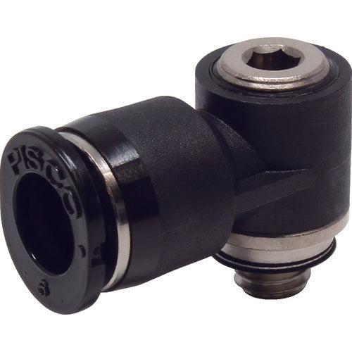 PISCO Tube Fitting Mini Type Hexagonal Socket Universal Elbow Tube 6 Connection Size M5 x 0.8 POL6-M5M 1 pc