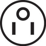 American Electric Flat Blade Type Duplex Recessed Socket Grounded 2P 15A 125V 7110GD 1 pc