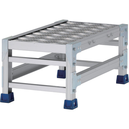 ALINCO workbench (checkered plate type) 1 tier, tabletop dimensions 300 x 600 mm, height 0.25 m, CSBC123WS, 1 unit