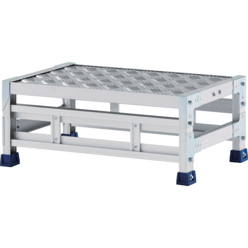 ALINCO workbench (checkered plate type) 1 tier, tabletop dimensions 600 x 400 mm, height 0.25 m, CSBC126S, 1 unit
