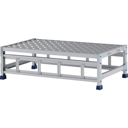ALINCO workbench (checkered plate type) 1 tier, tabletop dimensions 1000 x 600 mm, height 0.3 m, CSBC131WS, 1 unit