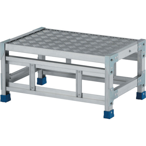 ALINCO workbench (checkered plate type) 1 tier, tabletop dimensions 600 x 400 mm, height 0.3 m, CSBC136S, 1 unit