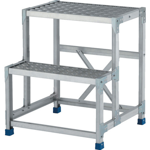 アルインコ 作業台(天板縞板タイプ)2段 CSBC276S 1 台