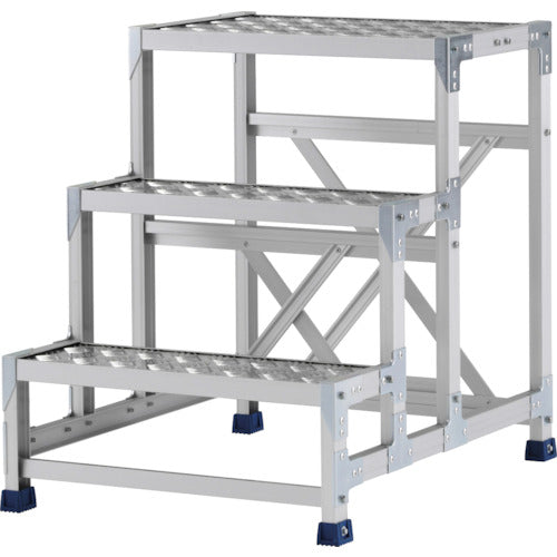 アルインコ 作業台(天板縞板タイプ)3段 CSBC376S 1 台