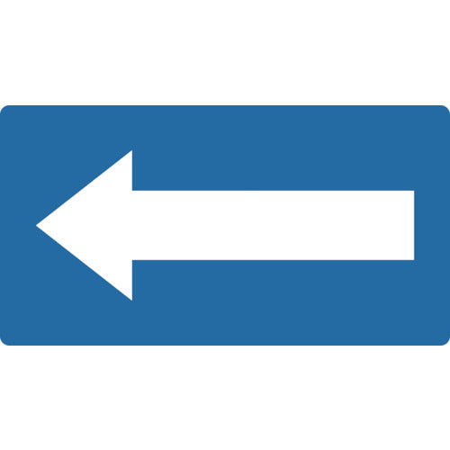 TRUSCO Plumbing Sticker Direction Indicator Blue Background White Medium 5 Sheets TPS-HN9.5-M 1 Set