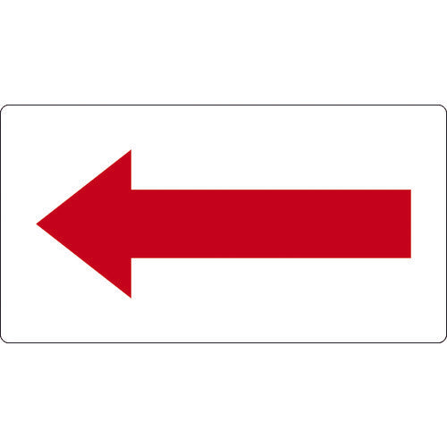 TRUSCO 配管用ステッカー 方向表示 赤 大 5枚入 TPS-H7.5R-L 1 組