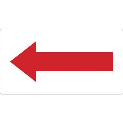 TRUSCO Plumbing Sticker Direction Indicator Red Medium 5 Pieces TPS-H7.5R-M 1 Set