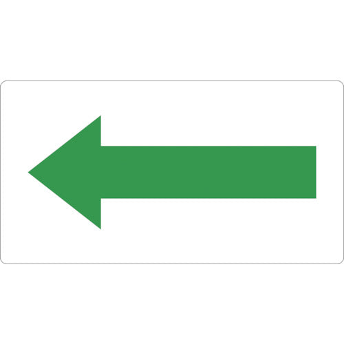 TRUSCO Plumbing Sticker Direction Indicator Green Small 5 Pieces TPS-H2.5G-S 1 Set