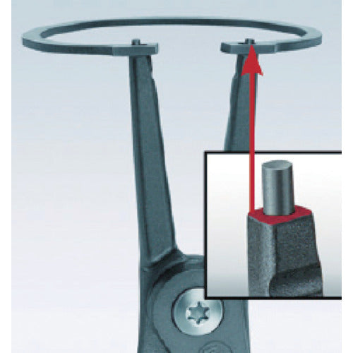 KNIPEX 軸用スナップリングプライヤー90度 10−25mm 4921-A11 1 丁