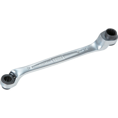 TONE Double-ended ratchet wrench 75 degrees, opposite side dimensions 8x10, total length 182mm, RM75A-0810, 1 piece