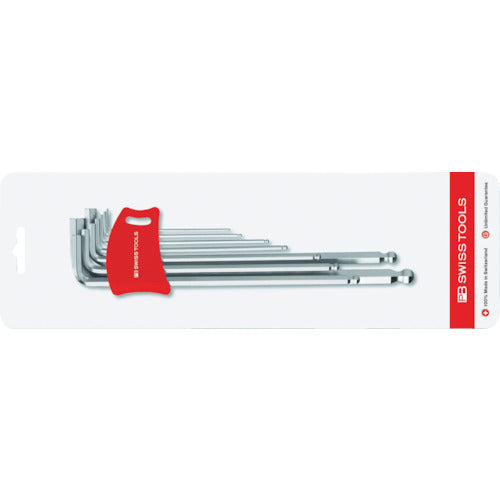 PB 스위스 툴즈 볼 첨부 롱 육각봉 렌치 세트 9개 세트 컴팩트 홀더(블리스터 팩 포함) 212LDH-10CN 1 S