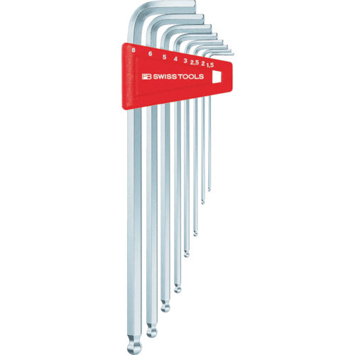 PB 스위스 툴즈 볼 부착 롱 육각봉 렌치 세트 세트 내용 1.5, 2, 2.5, 3, 4, 5, 6 212LH-6 1 S