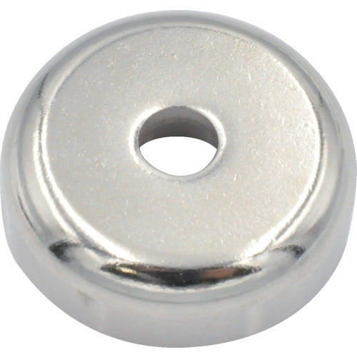 MAGNA Neodymium magnet plate catch (round, with cap, stepped hole type) (3 pieces) 1-NCC25RB 1 bag