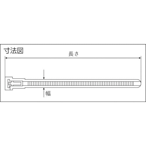 TRUSCO Easy Release Style Width 4.5mm x 300mm Maximum Binding φ80 Standard Type TRERHV-300M 1 Bag