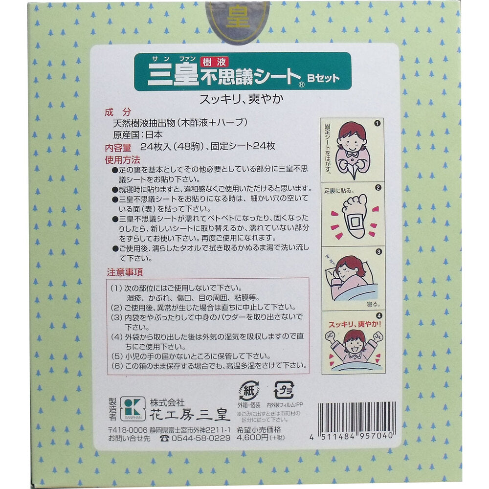 Sanko Foot Sap Mystery Sheet B Set 24 sheets (48 pieces) 1 piece