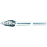 Super Carbide Bur, Middle Shank (Shank Length: 80mm), Brazed Type, Point Type (Double Cut), Blade Diameter: 9.5, SB4C03M, 1 pc
