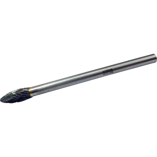 Super Carbide Bur, Middle Shank (Shank Length: 80mm), Brazed Type, Oval (Double Cut), Blade Diameter: 8.0, SB51C01M, 1 pc