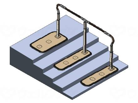 파나소닉 케이프 라이프 보행 서포트 난간 스무디 한손 난간 1700 타이프