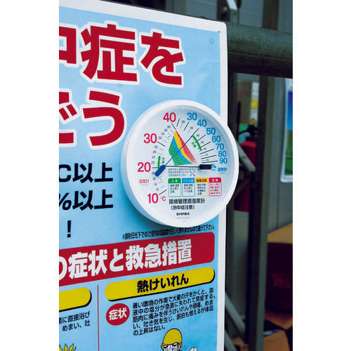 ユニット 【今季完売】 熱中症対策標識 温湿度計付 HO-18 1 枚