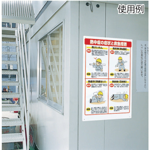 ユニット 熱中症対策標識 症状と救急措置 HO-502 1 枚