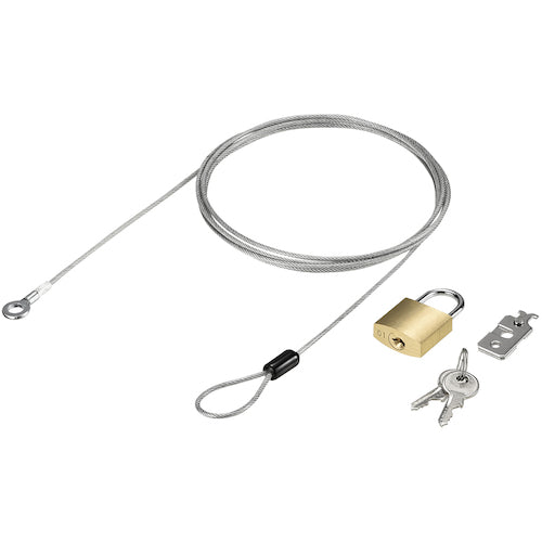 BAFFALO 南京錠01+ワイヤー付 統一キー No.1 BLN01T1 1 個