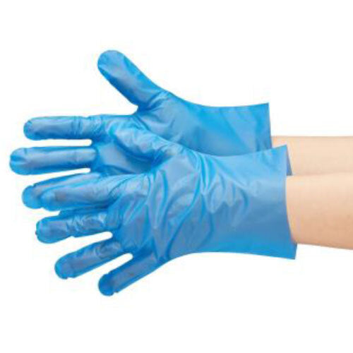 【業務用】No.3063 エブケアシルキーグローブ 使い捨て手袋 ブルー 箱入 Mサイズ 100枚入 1 個