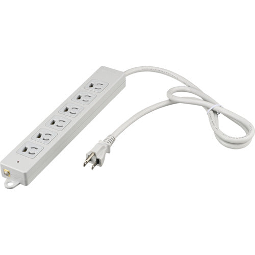 BAFFALO 3핀식 전원 탭 2중 구조 번개 서지&램프 부착 6개구/3m 라이트 그레이 BTKPLMJT3630LG 1개