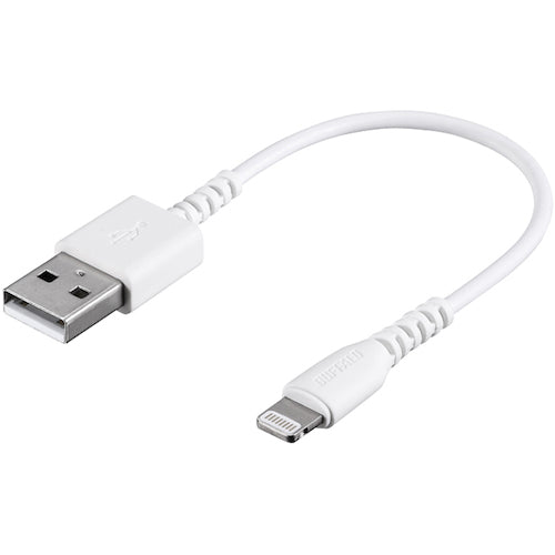 BAFFALO Lightning 케이블(Type-A to Lightning) MFi 인증 모델 0.1m 화이트 BSMPCL101WH 1개