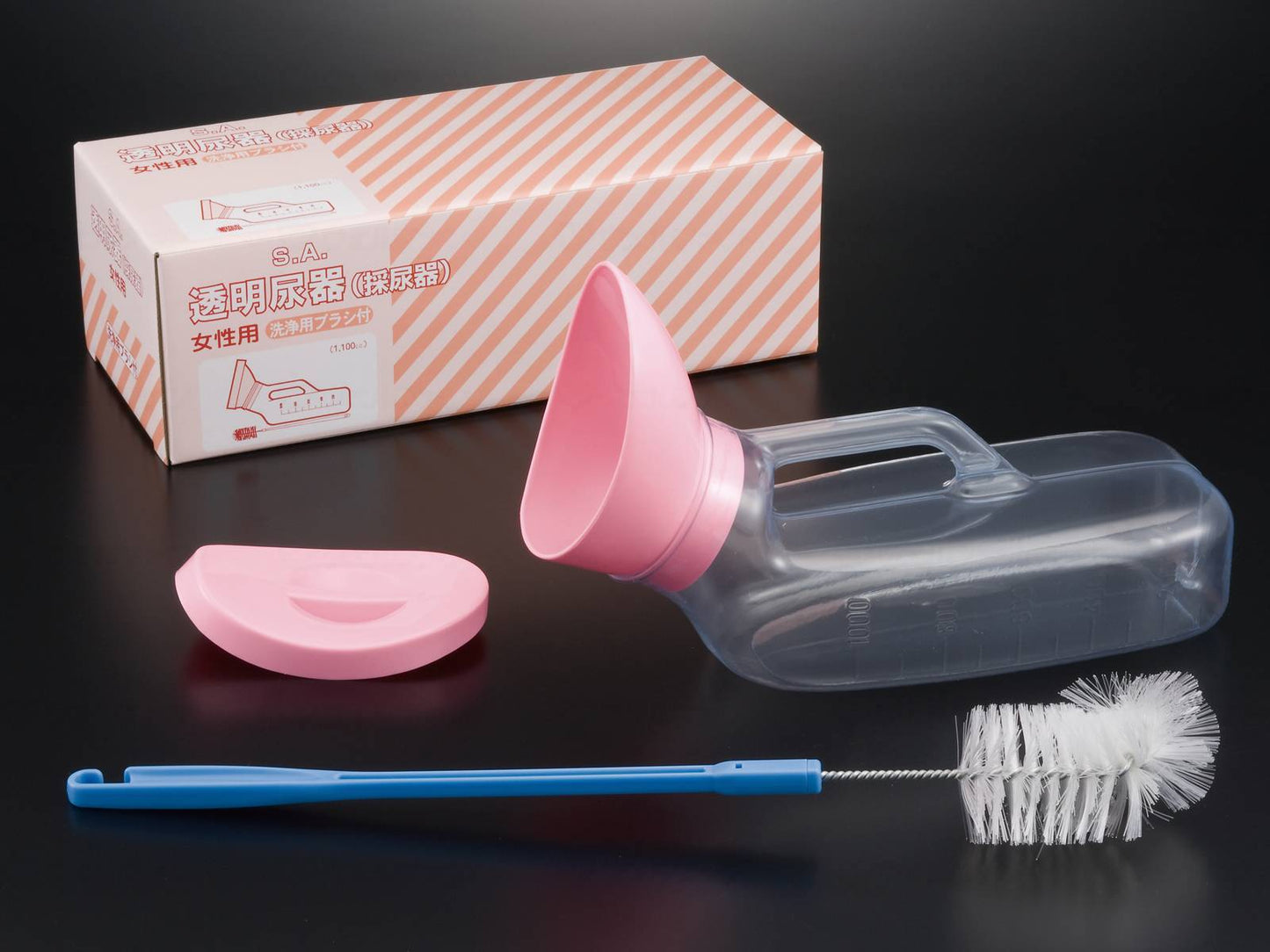 ASAI SA PVC transparent urinal (with brush) for women