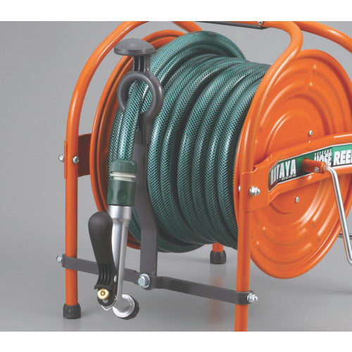 Hataya Iron Hose Reel (Orange) 21m Anti-Algae Hose Lever Nozzle Orange HSA-20N-O 1 Unit