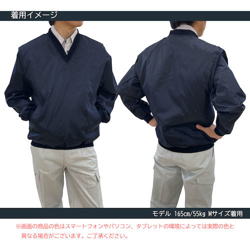 TEAGLES 14695 Vネック中綿キルトヤッケ ネイビー3L 14695 NA 3L 1 着