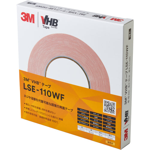 3M VHB Tape LSE110WF 19mm x 10m Multipurpose/For Hard-to-Adhere Plastics LSE110WF 19X10 BOX 1 Roll