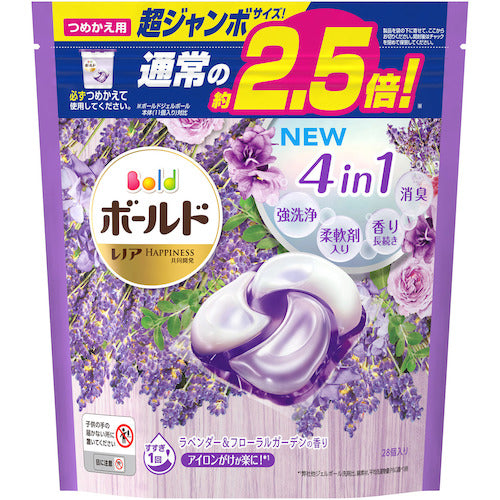 P&G Bold Gel Ball 4D Lavender & Floral Garden Refill Super Jumbo 28 pieces 402281 1 piece
