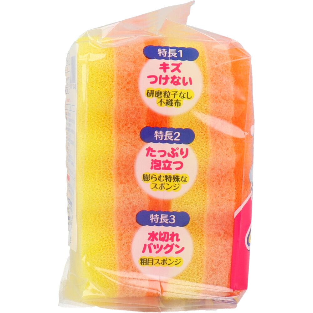 クリピカ 泡だすマジックキッチンスポンジ ソフトタイプ 4個セット 1 個